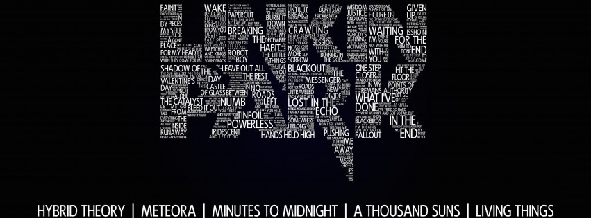 Linkin Park Typography Wallpaper for Social Media Facebook Cover