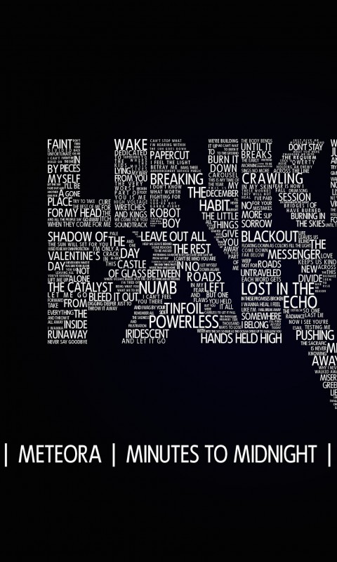 Linkin Park Typography Wallpaper for HTC Desire HD