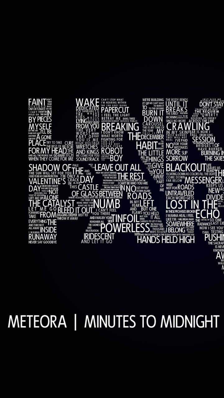 Linkin Park Typography Wallpaper for HTC One mini