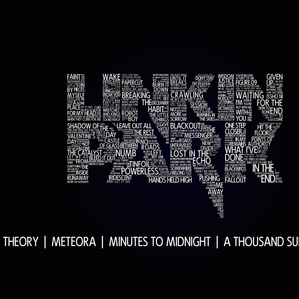Linkin Park Typography Wallpaper for Apple iPad 2