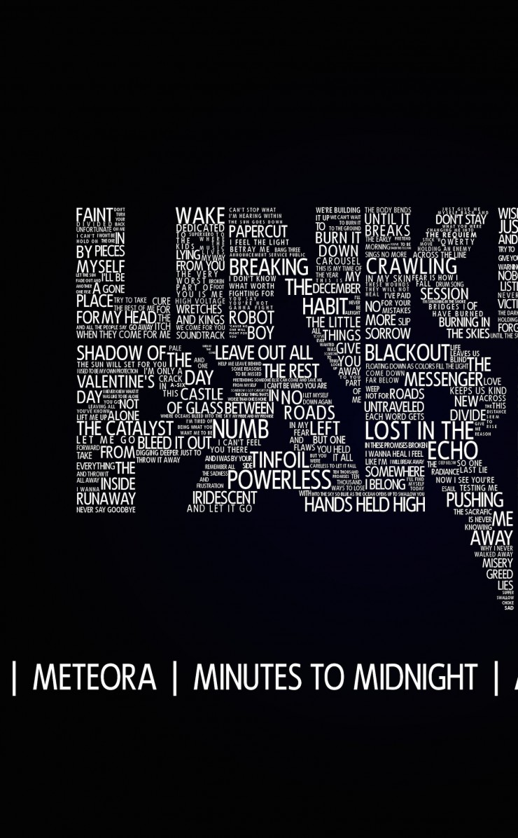 Linkin Park Typography Wallpaper for Apple iPhone 4 / 4s