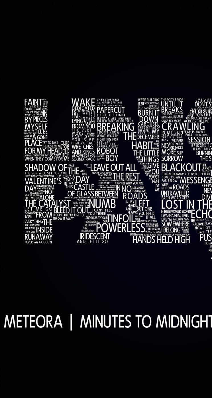 Linkin Park Typography Wallpaper for Apple iPhone 5 / 5s