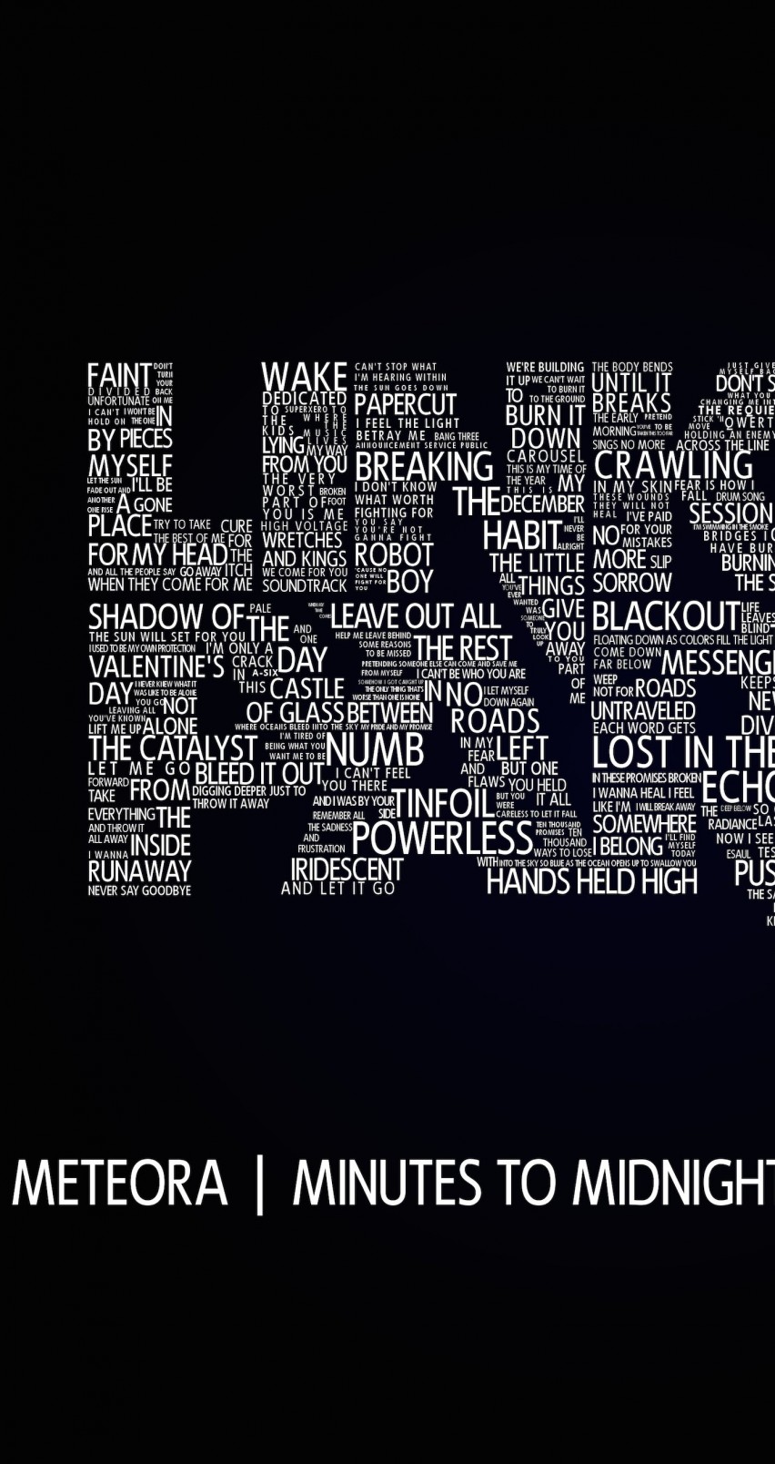 Linkin Park Typography Wallpaper for Apple iPhone 6 / 6s