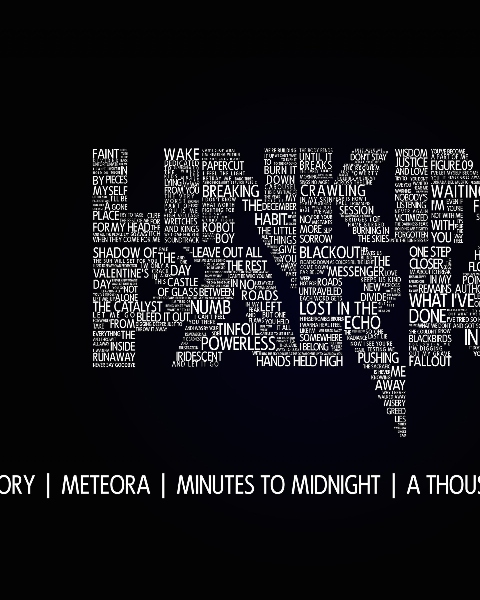 Linkin Park Typography Wallpaper for Google Nexus 7