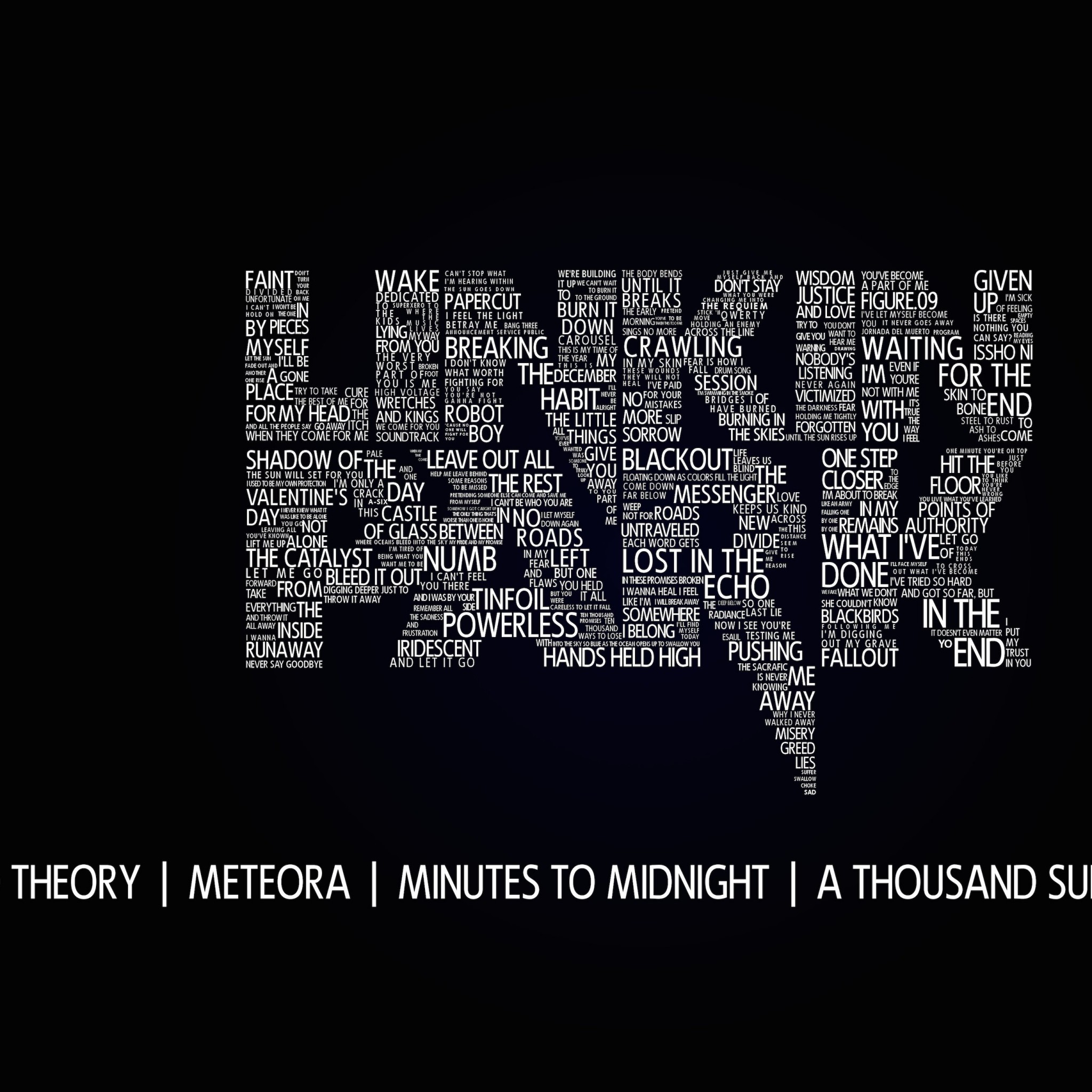 Linkin Park Typography Wallpaper for Google Nexus 9