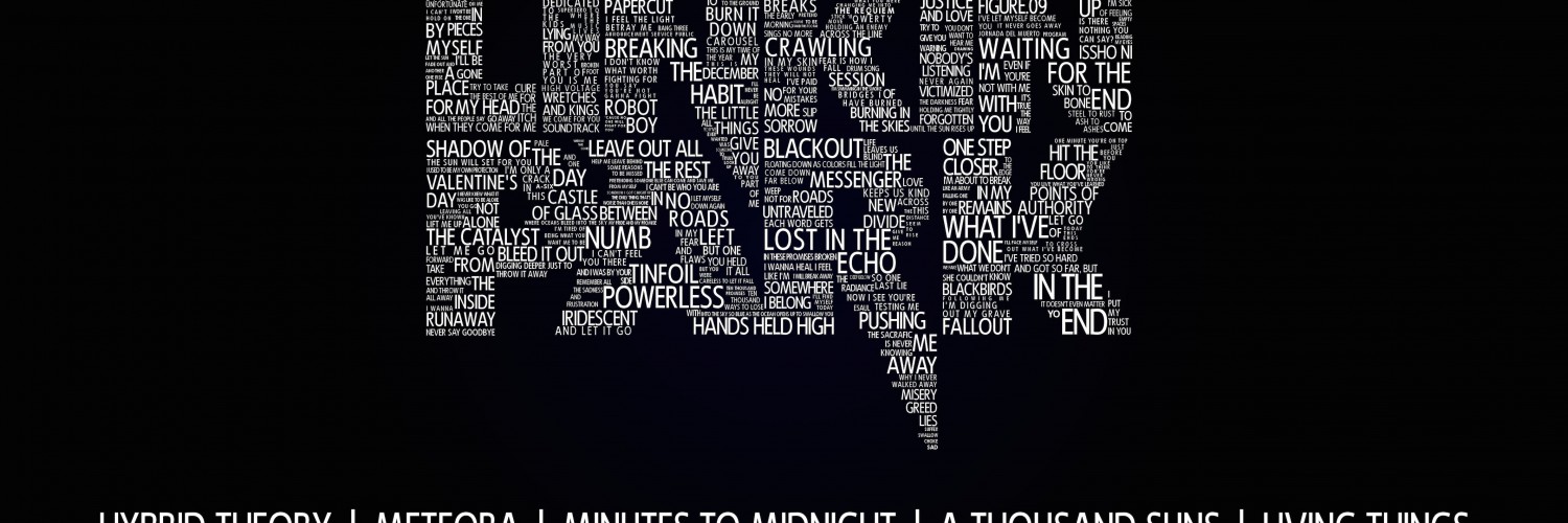 Linkin Park Typography Wallpaper for Social Media Twitter Header