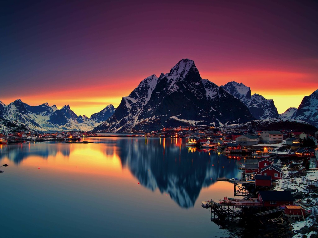 Lofoten Islands, Norway Wallpaper for Desktop 1024x768