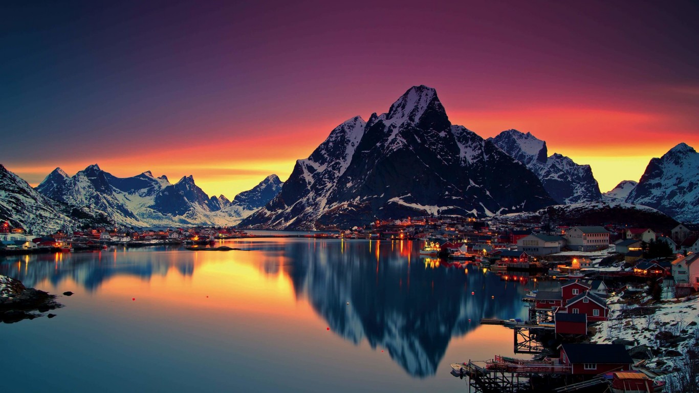 Lofoten Islands, Norway Wallpaper for Desktop 1366x768