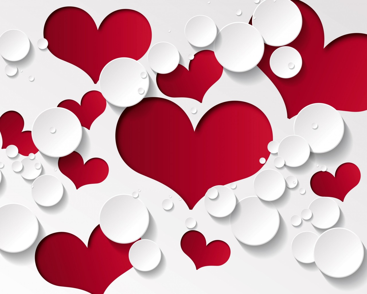 Love Heart Shaped Pattern Wallpaper for Desktop 1280x1024
