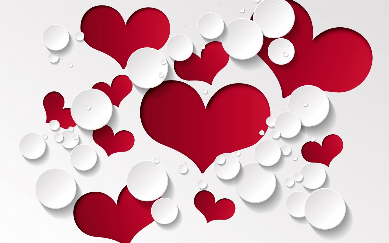 Love Heart Shaped Pattern Wallpaper for Desktop 1280x800