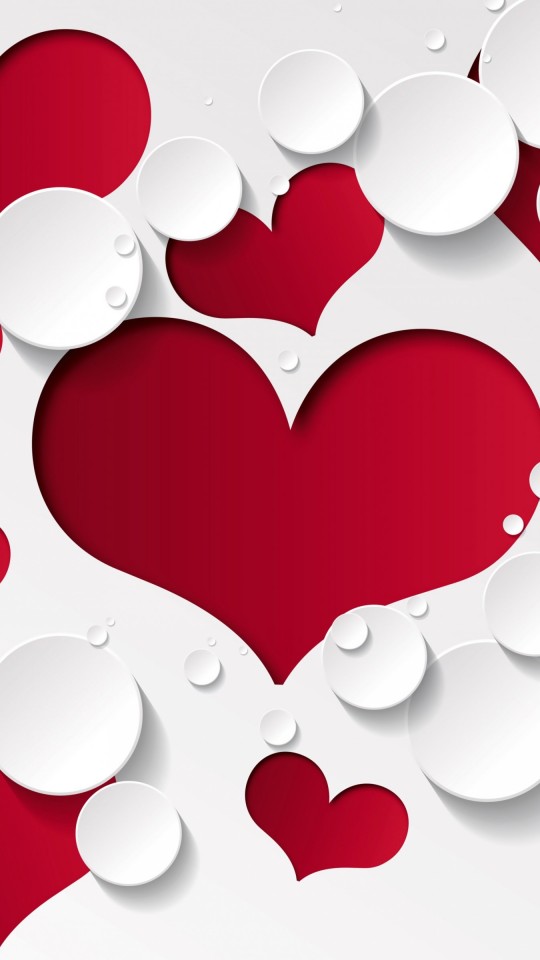 Love Heart Shaped Pattern Wallpaper for SAMSUNG Galaxy S4 Mini
