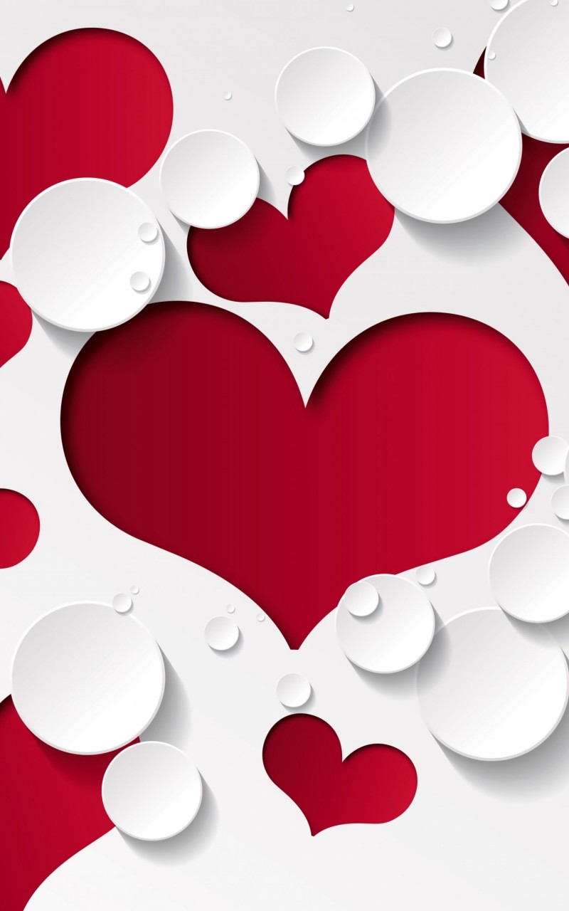 Love Heart Shaped Pattern Wallpaper for Amazon Kindle Fire HD
