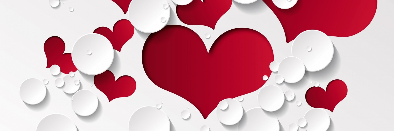 Love Heart Shaped Pattern Wallpaper for Social Media Twitter Header