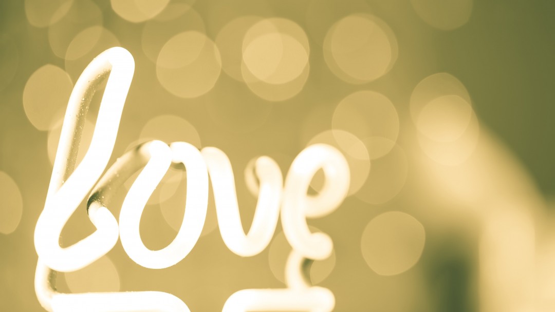 Love Neon Light Typography Wallpaper for Social Media Google Plus Cover