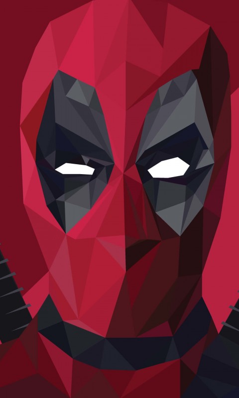 Low Poly Deadpool Wallpaper for SAMSUNG Galaxy S3 Mini