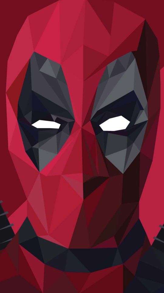 Low Poly Deadpool Wallpaper for SAMSUNG Galaxy S4 Mini