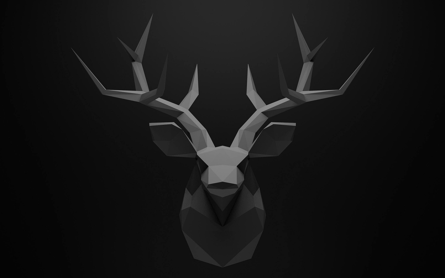 Low Poly Deer Head Wallpaper for Desktop 1440x900