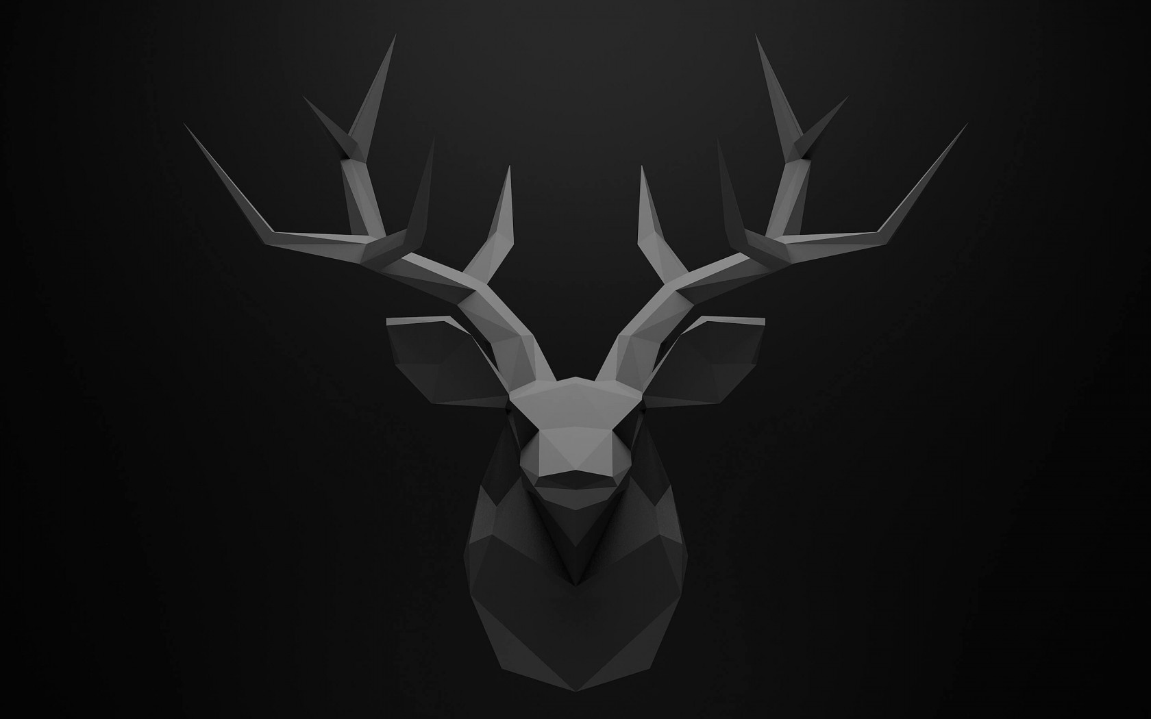 Low Poly Deer Head Wallpaper for Desktop 1680x1050