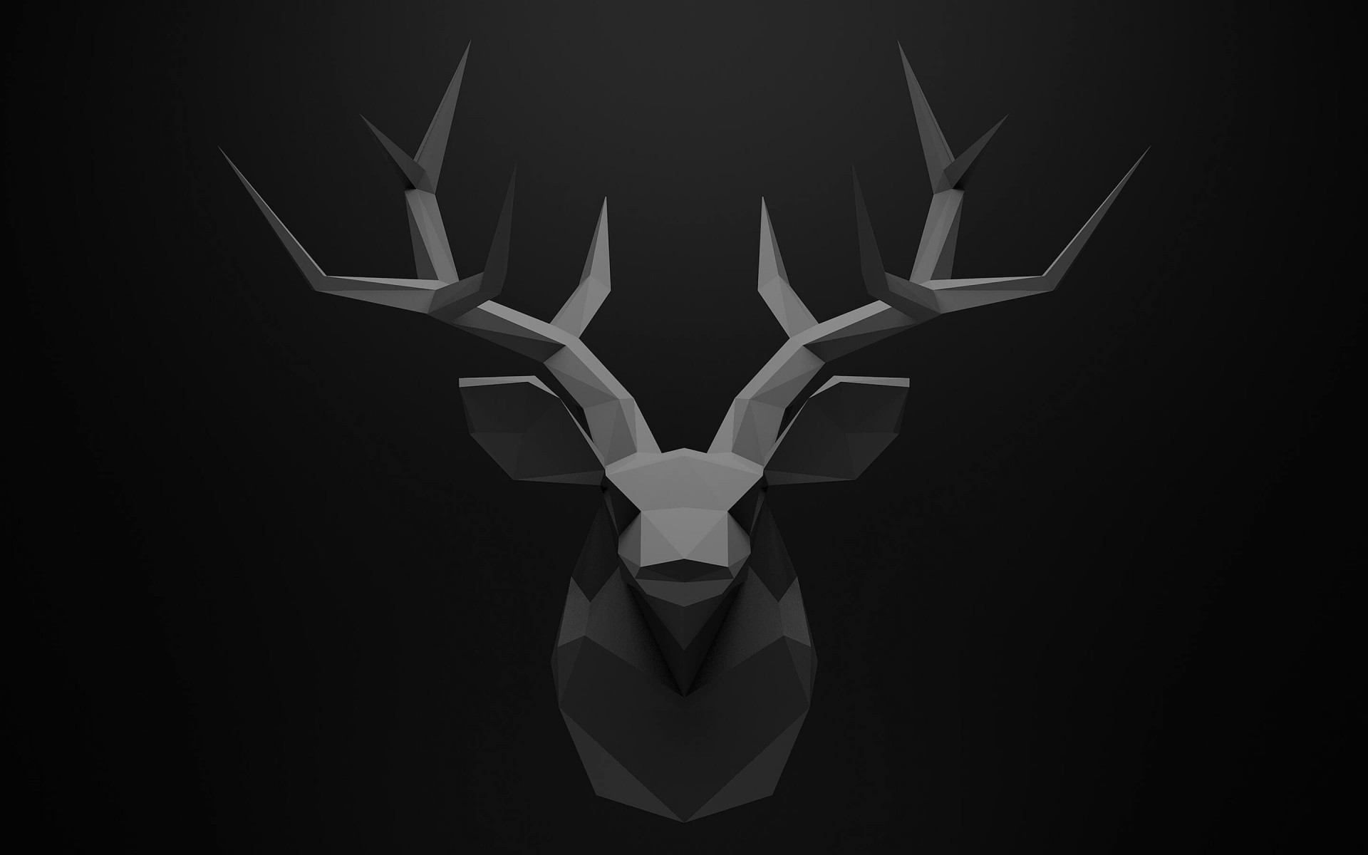 Low Poly Deer Head Wallpaper for Desktop 1920x1200