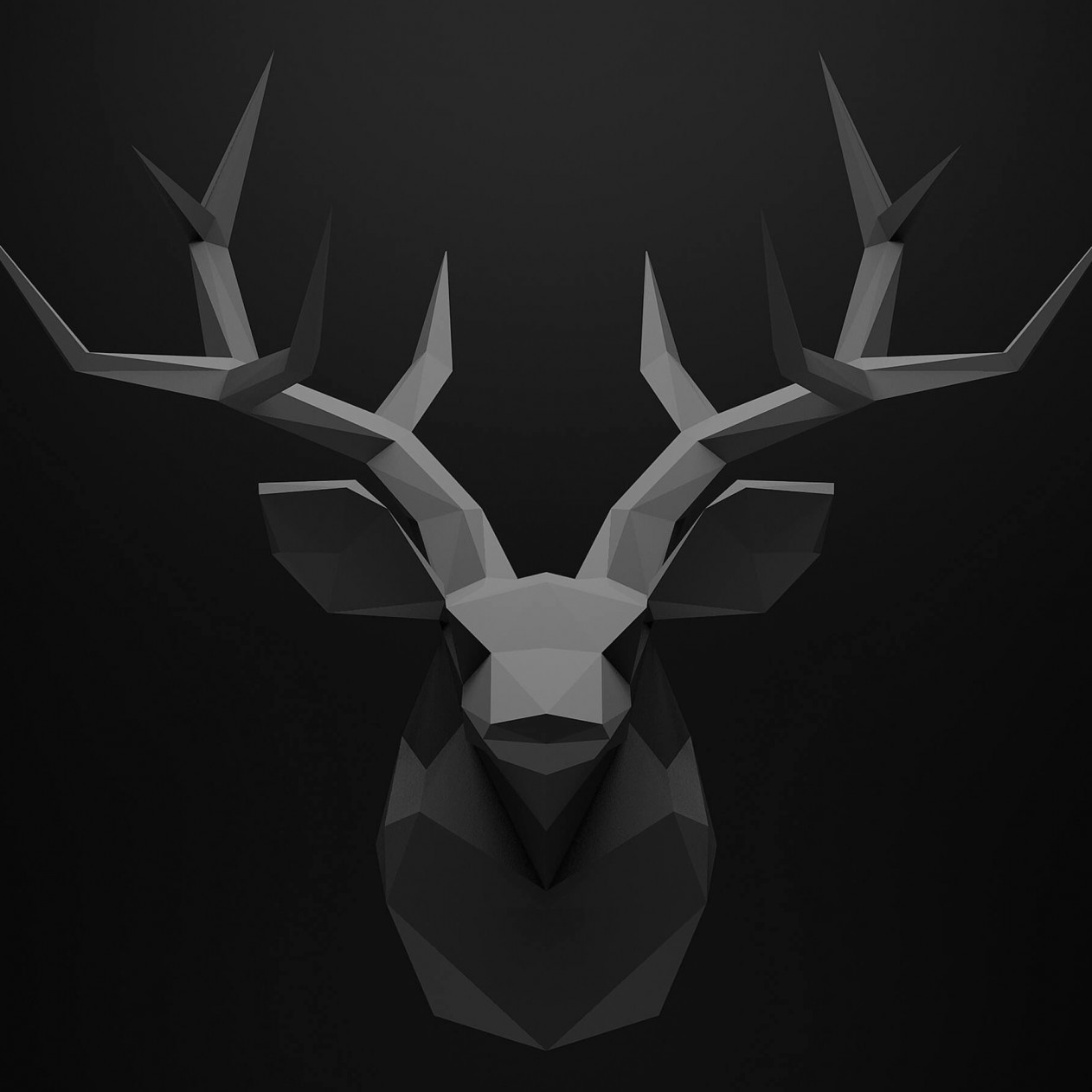 Low Poly Deer Head Wallpaper for Apple iPad mini