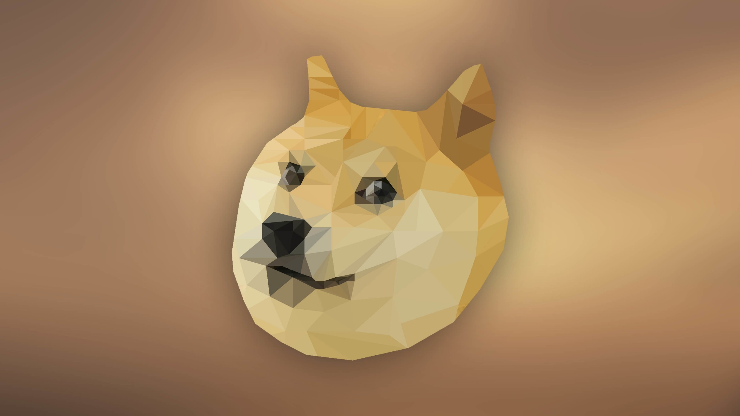 Low Poly Doge Wallpaper for Desktop 2560x1440