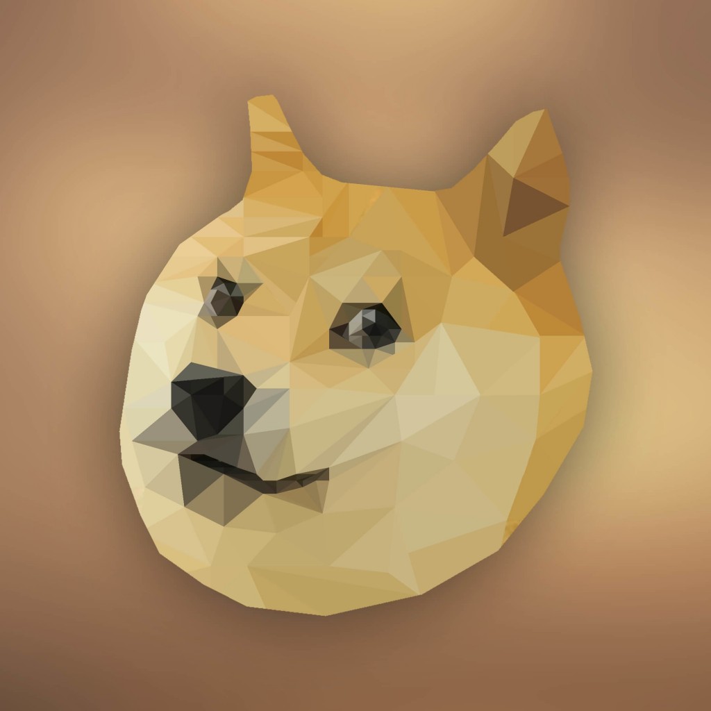 Low Poly Doge Wallpaper for Apple iPad 2