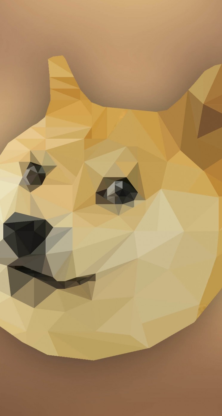 Low Poly Doge Wallpaper for Apple iPhone 5 / 5s