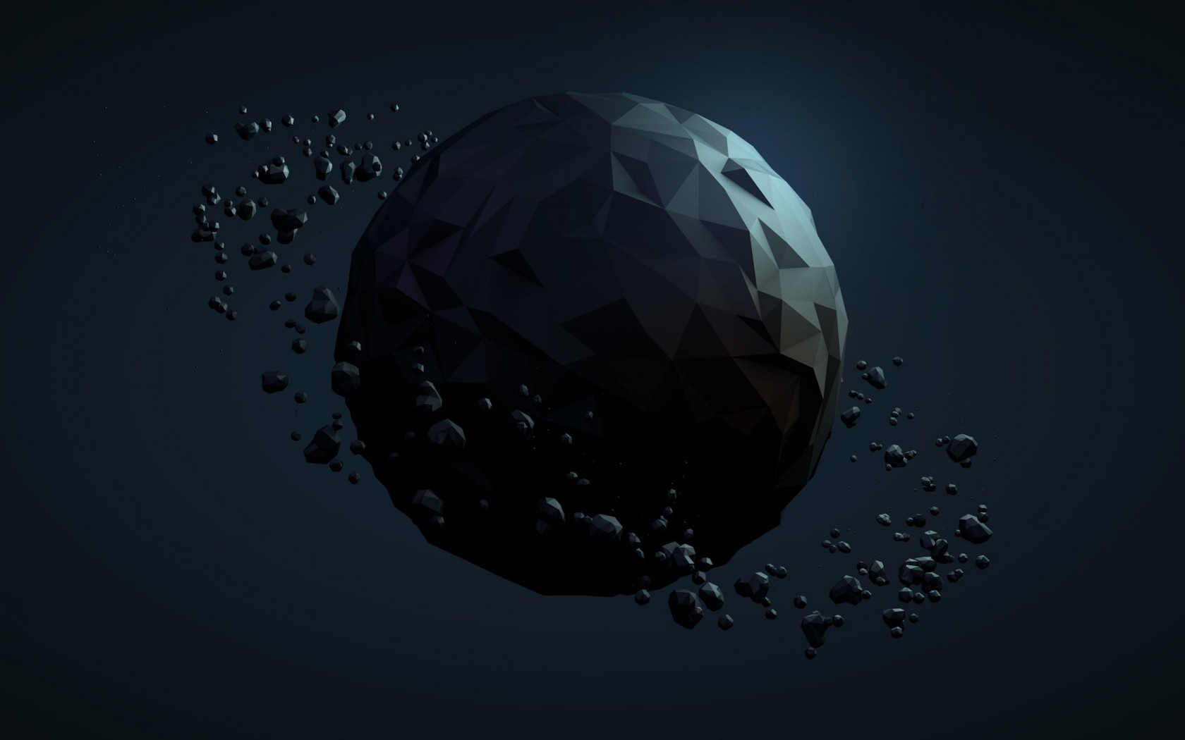 Low Poly Planet Wallpaper for Desktop 1680x1050