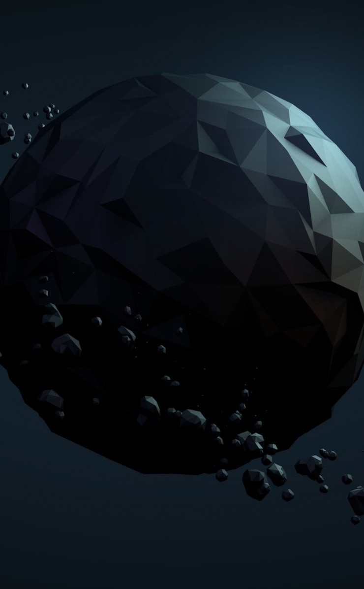 Low Poly Planet Wallpaper for Apple iPhone 4 / 4s