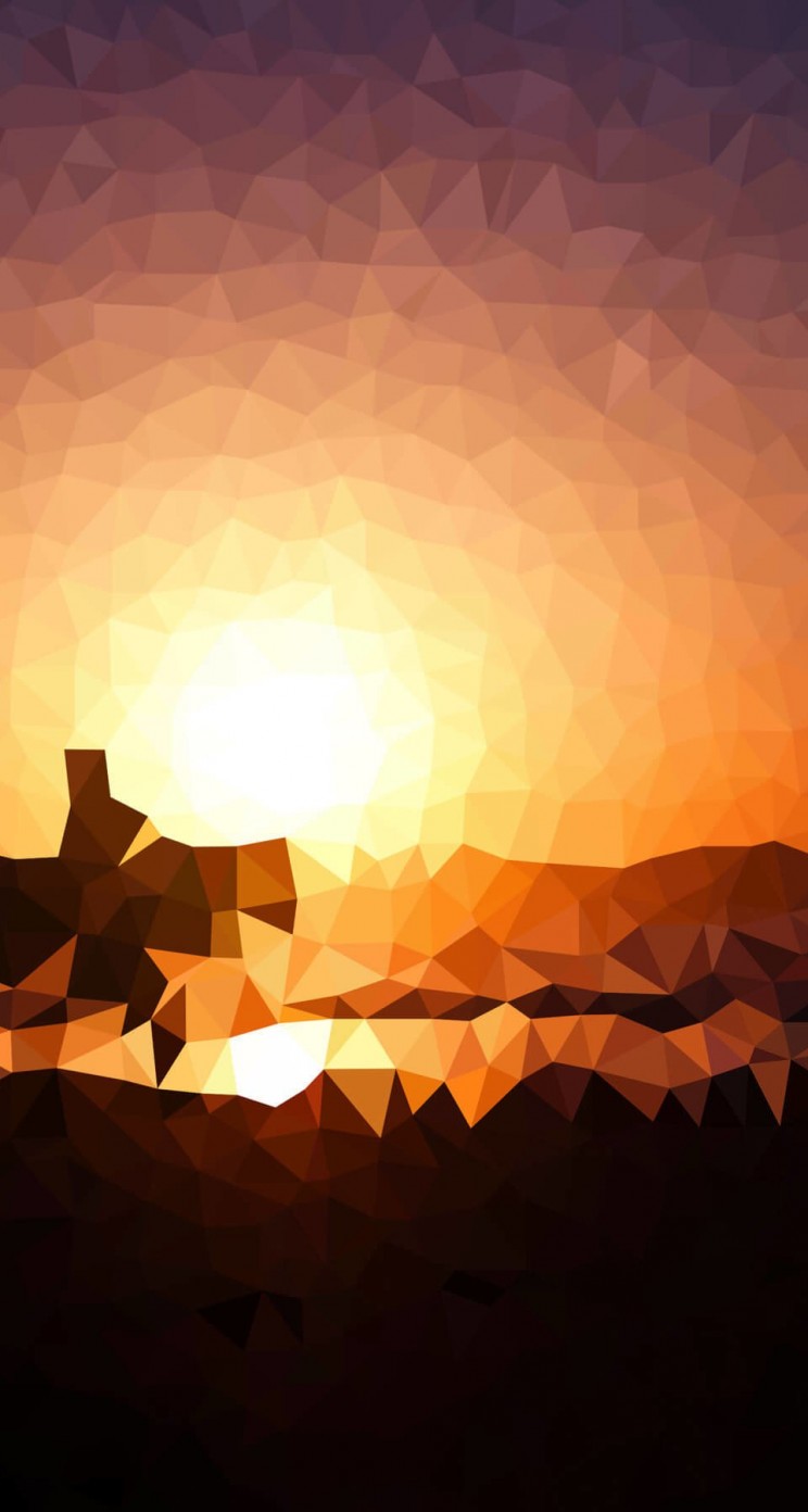 Low Poly Sunset Wallpaper for Apple iPhone 5 / 5s