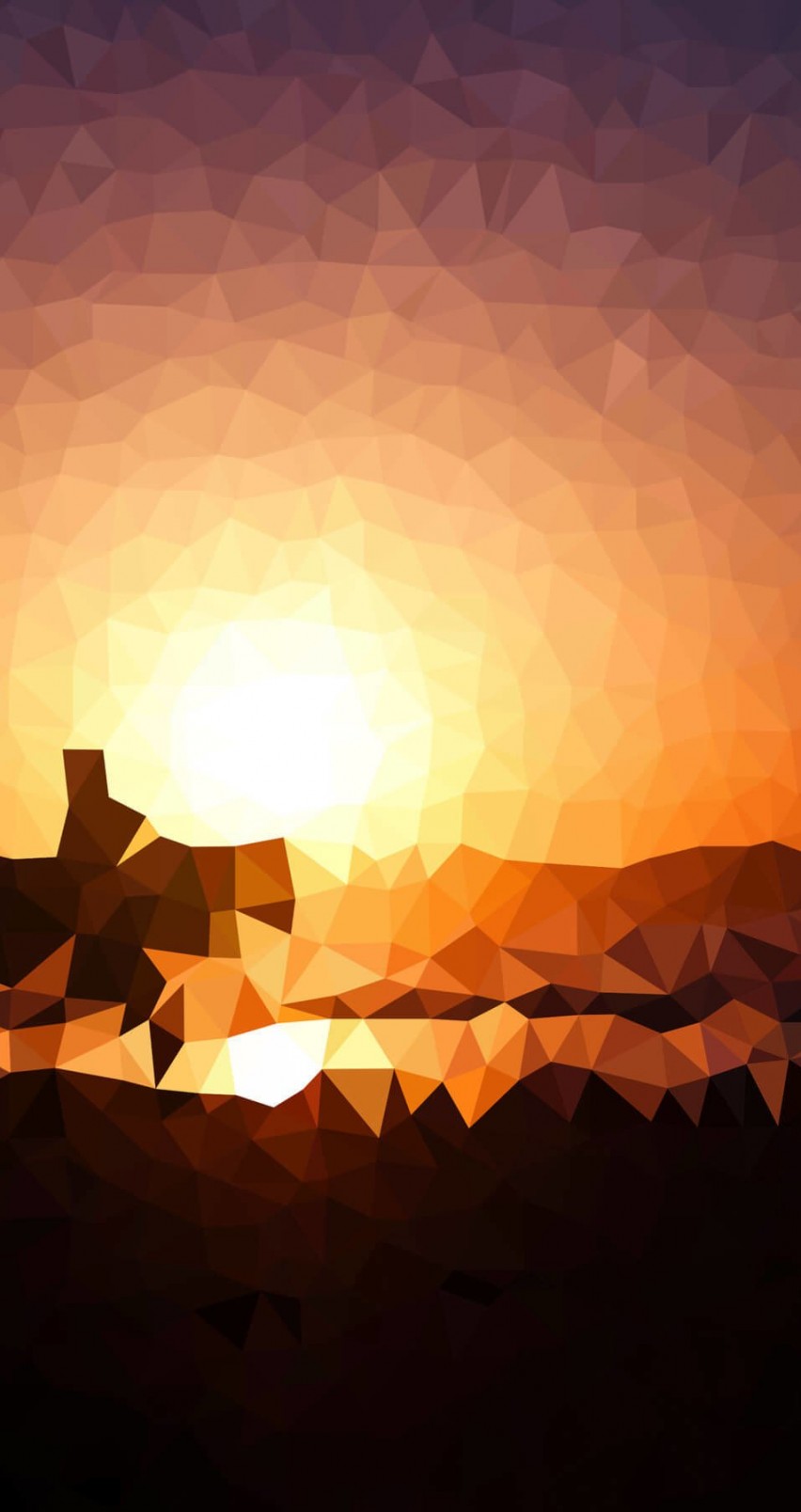 Low Poly Sunset Wallpaper for Apple iPhone 6 / 6s