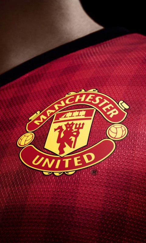 Manchester United Logo Shirt Wallpaper for HTC Desire HD