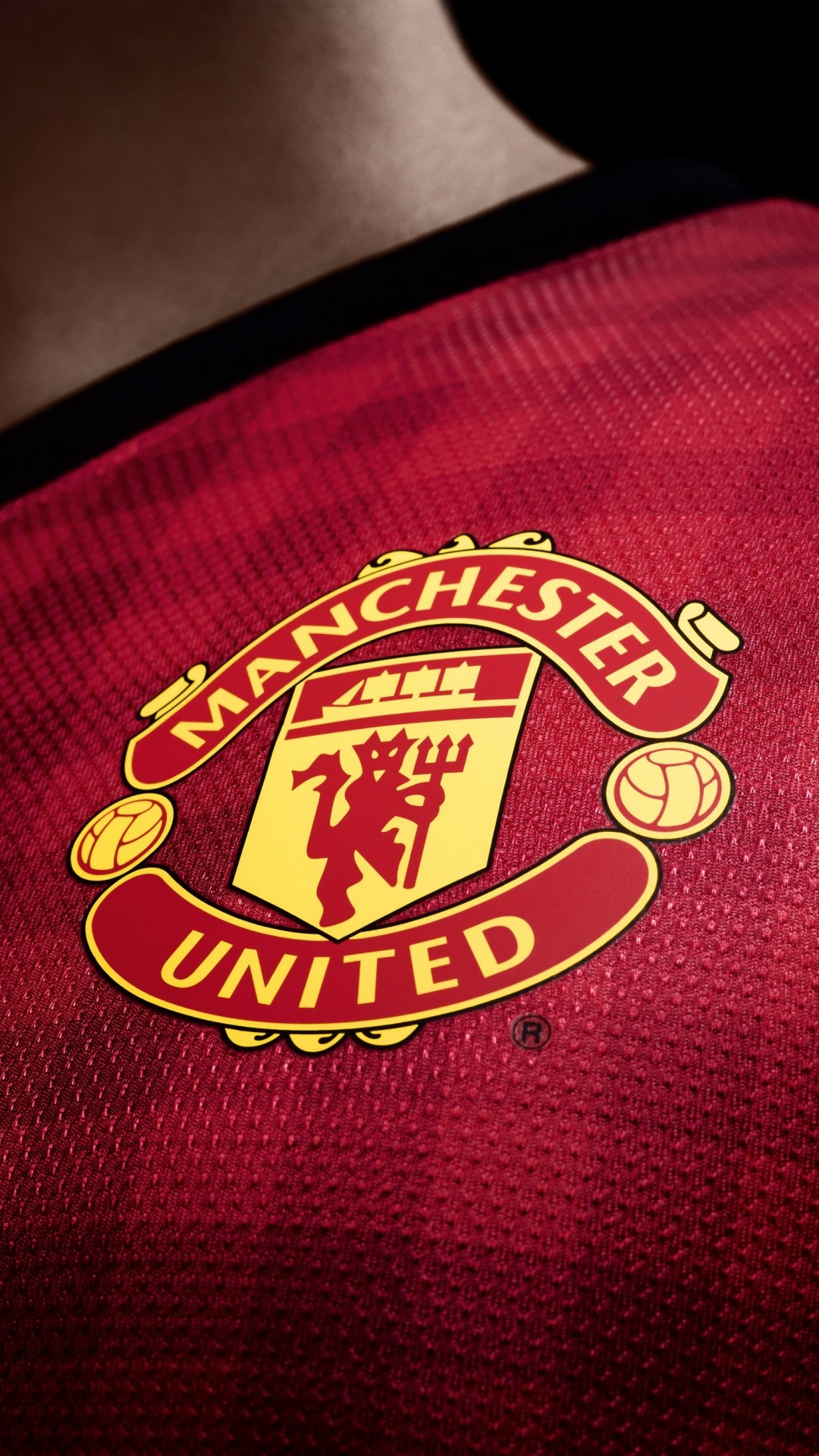 Manchester United Logo Shirt Wallpaper for LG G2