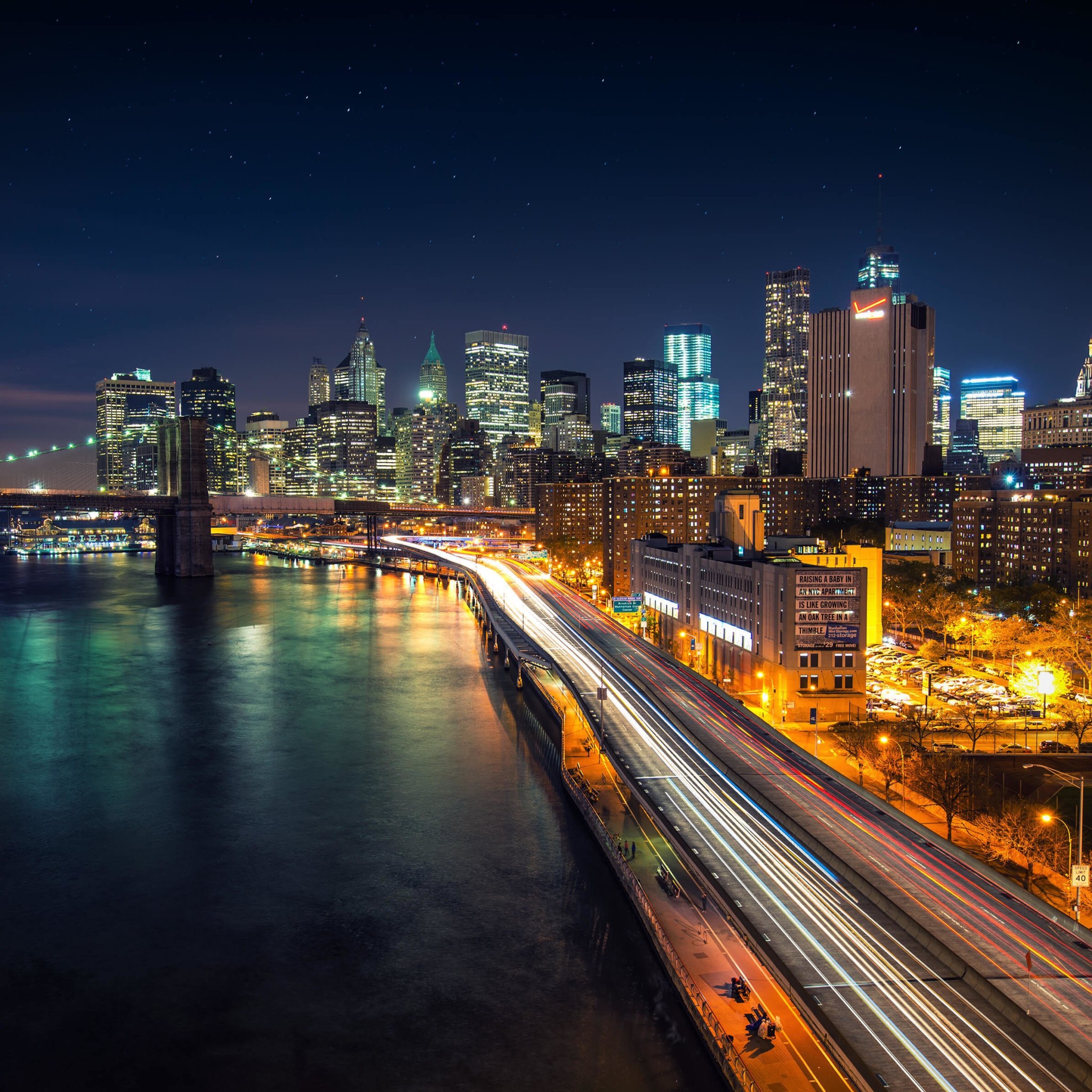 Manhattan Starry Night Wallpaper for Google Nexus 9