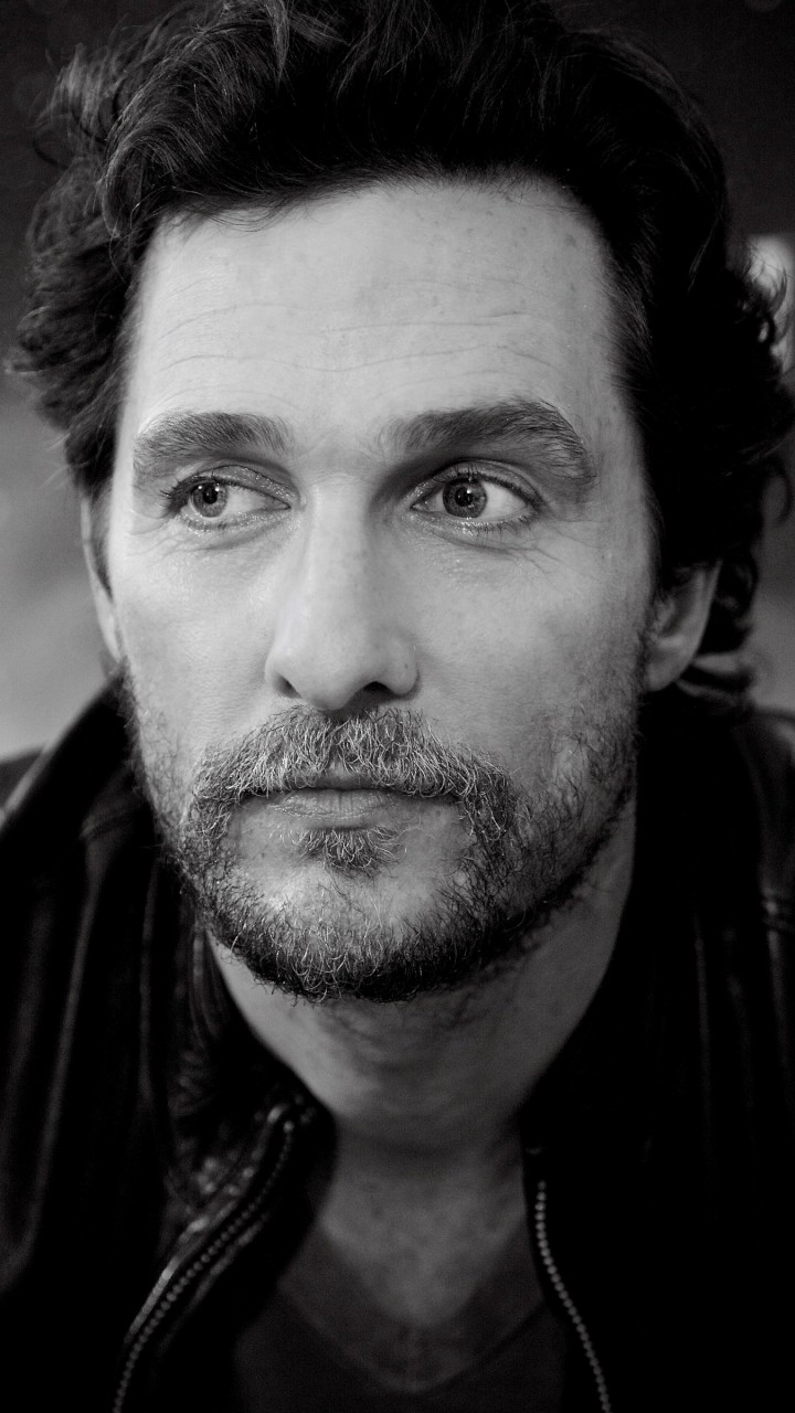 Matthew McConaughey Black & White Portrait Wallpaper for Google Galaxy Nexus