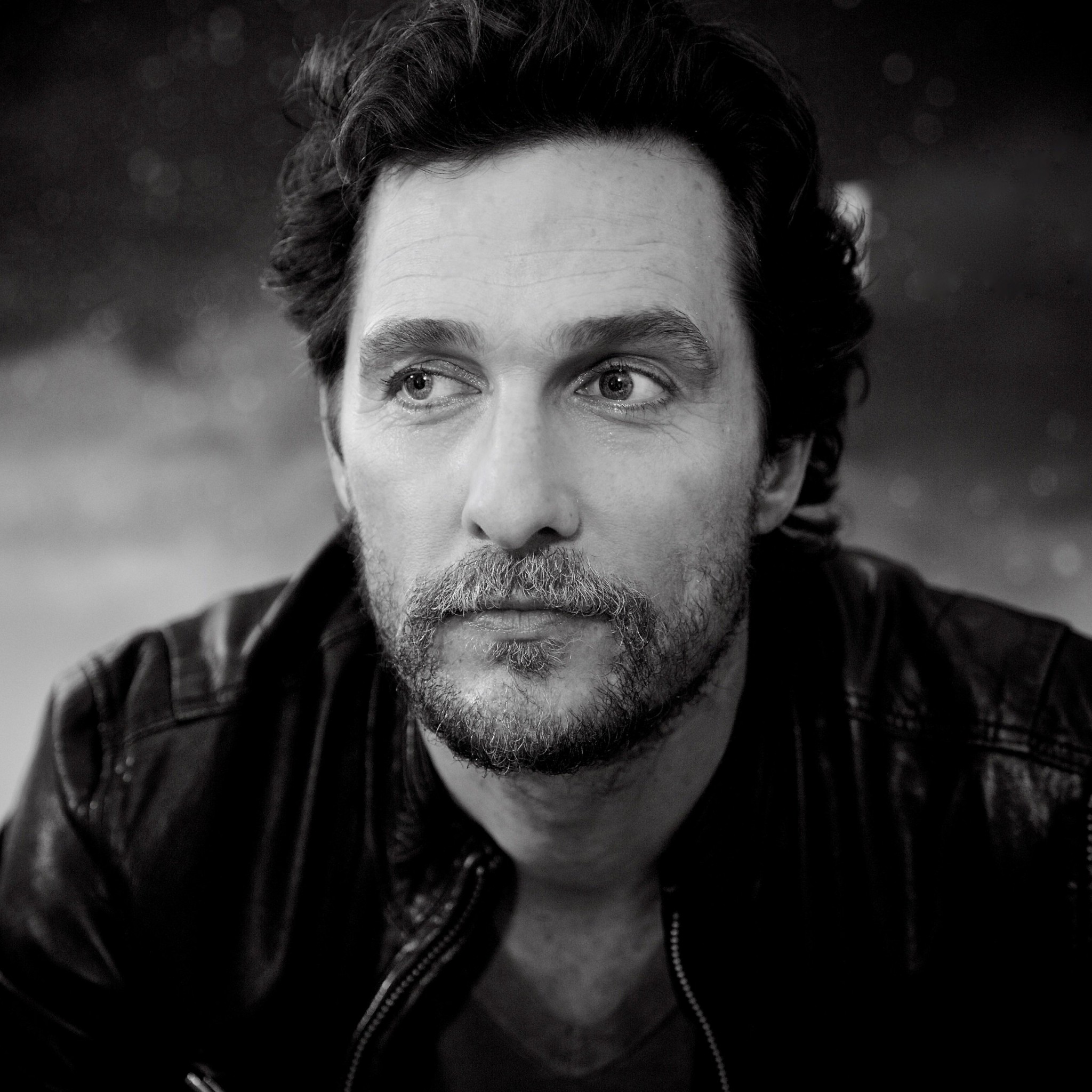 Matthew McConaughey Black & White Portrait Wallpaper for Google Nexus 9