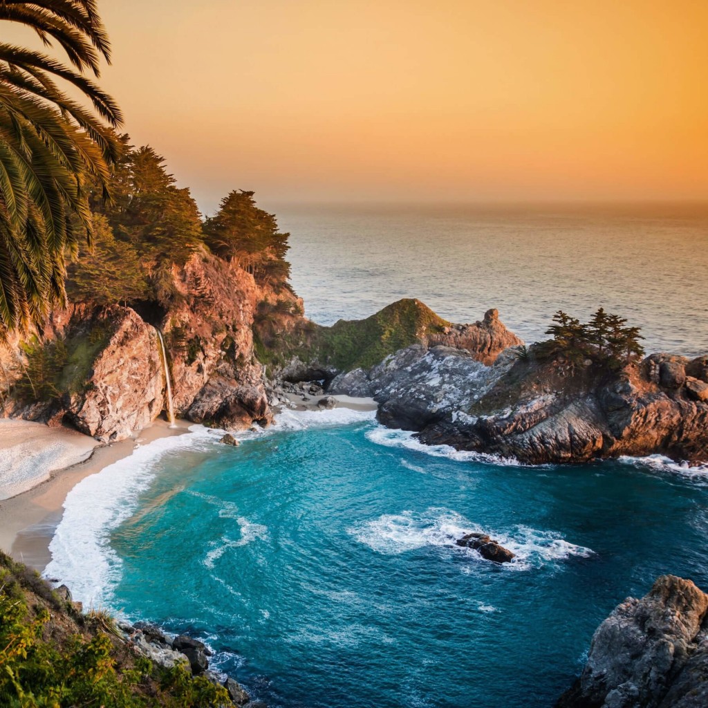 McWay Falls in Big Sur, California, USA Wallpaper for Apple iPad