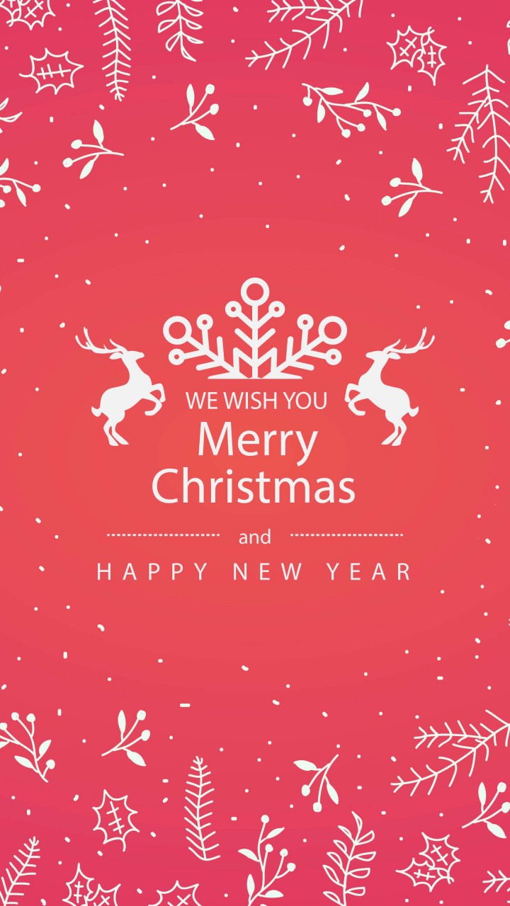 Merry Christmas Floral Wallpaper for Xiaomi Redmi 2