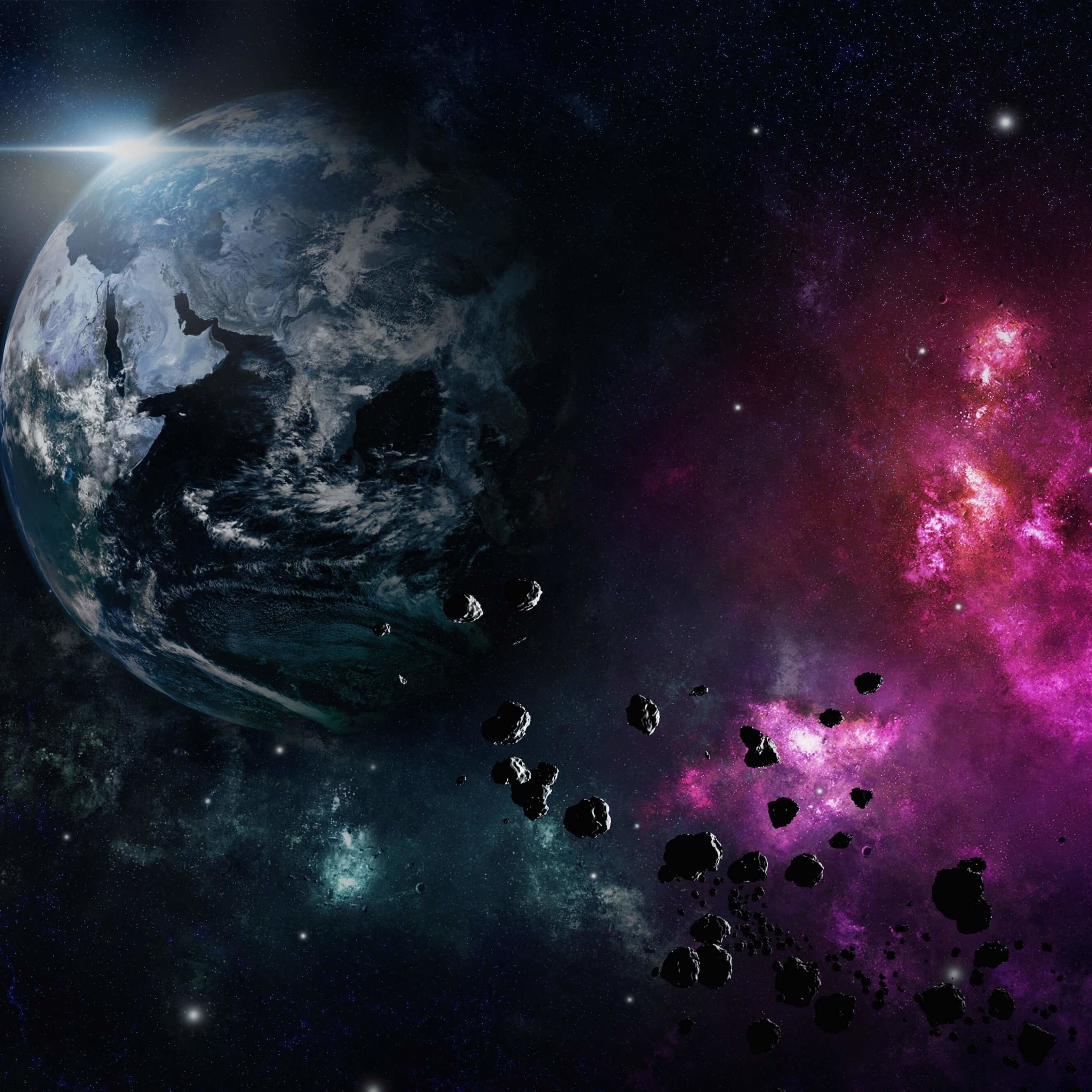 Meteors Moving in The Direction of Earth Wallpaper for Apple iPad 3