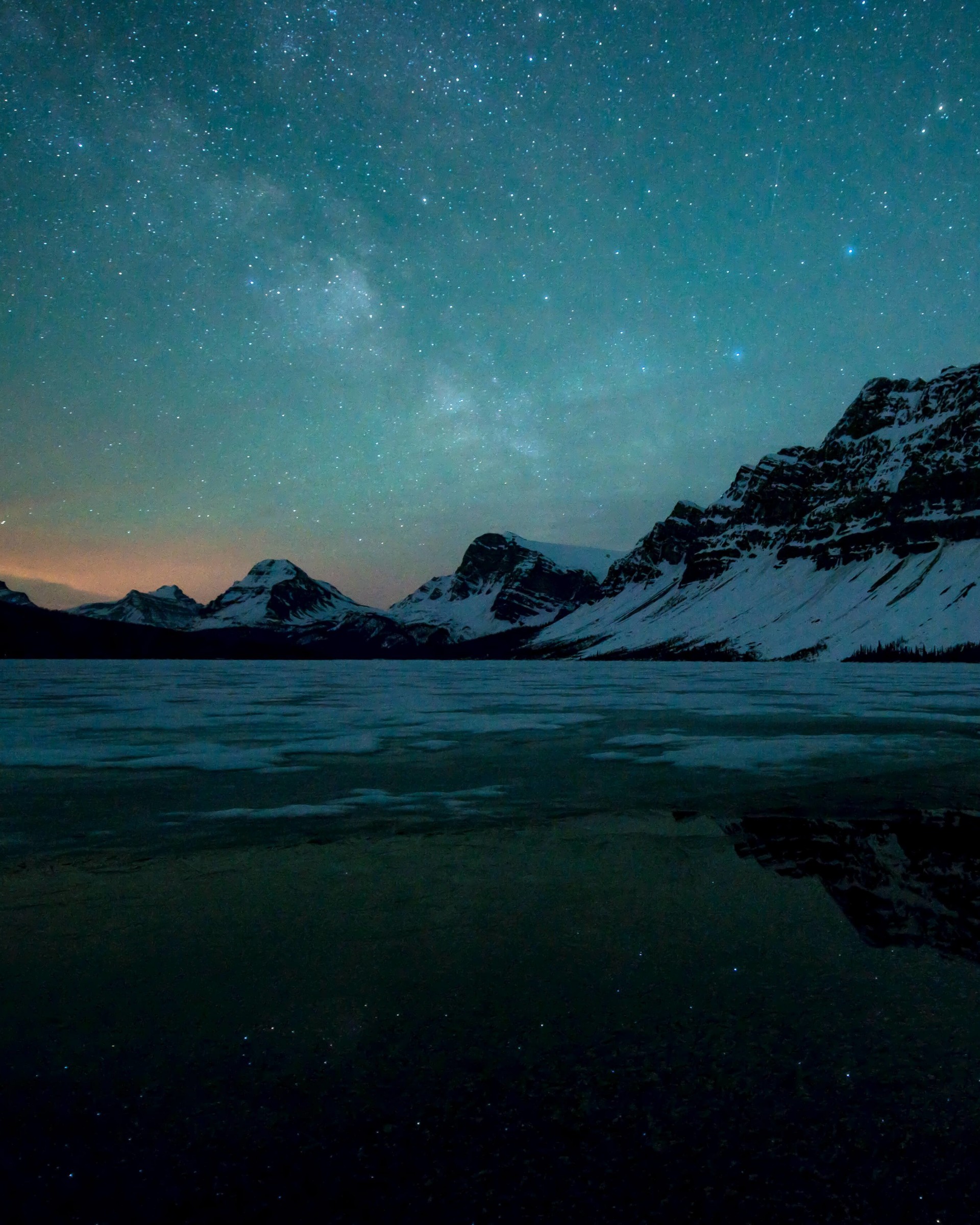 Milky Way over Bow Lake, Alberta, Canada Wallpaper for Google Nexus 7