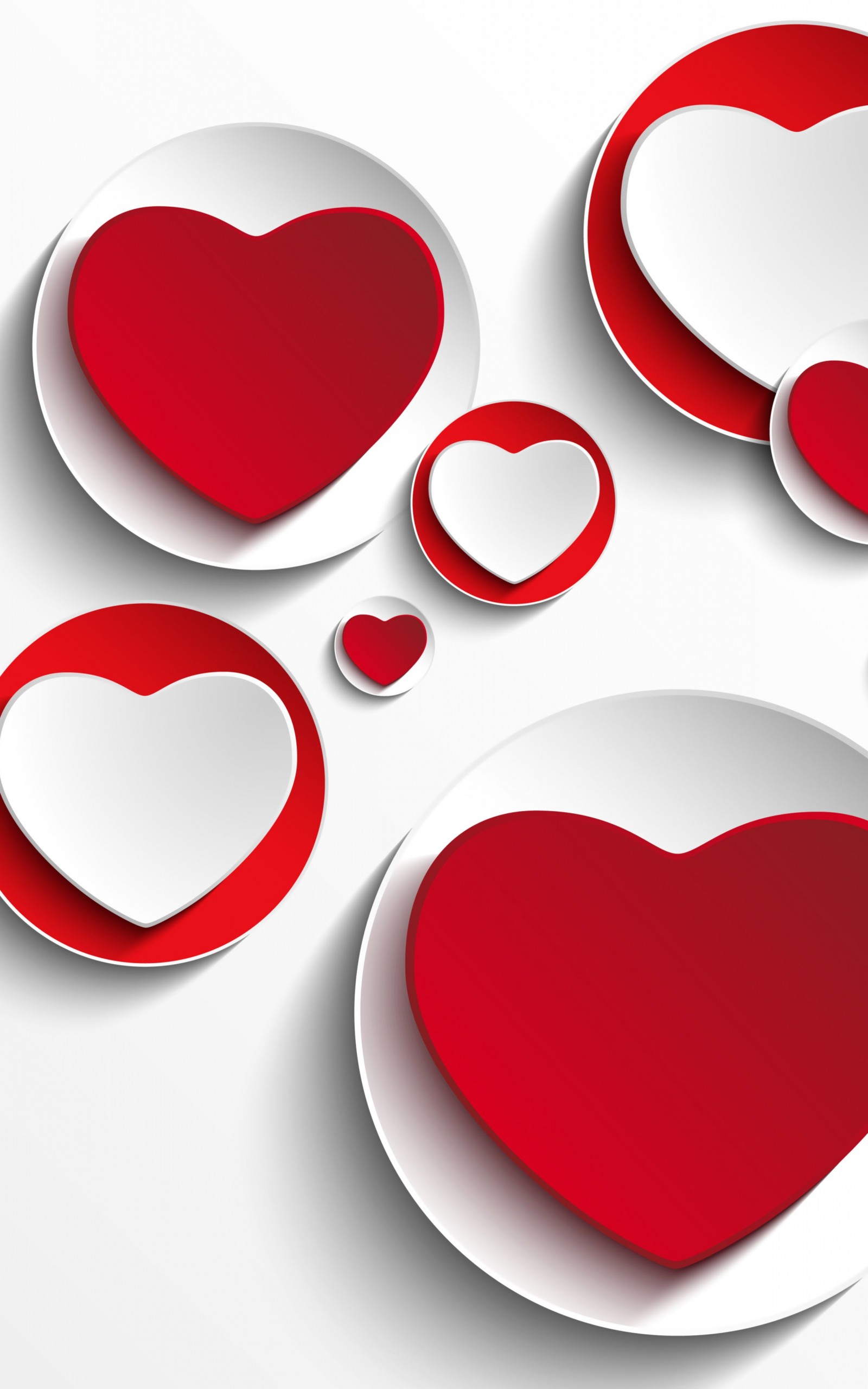 Minimalistic Hearts Shapes Wallpaper for Amazon Kindle Fire HDX 8.9
