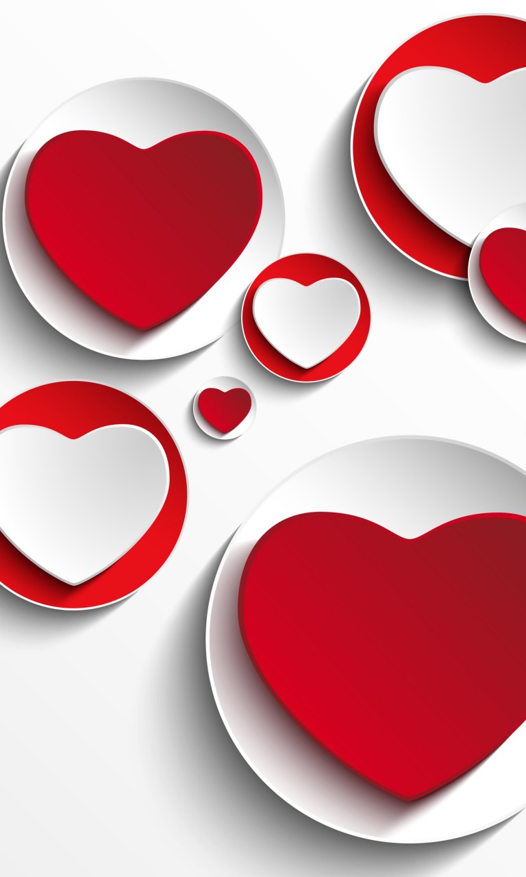 Minimalistic Hearts Shapes Wallpaper for LG Optimus G