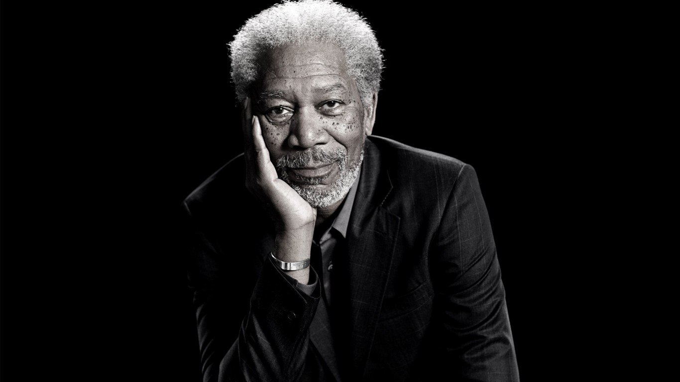 Morgan Freeman Portrait Wallpaper for Desktop 1366x768