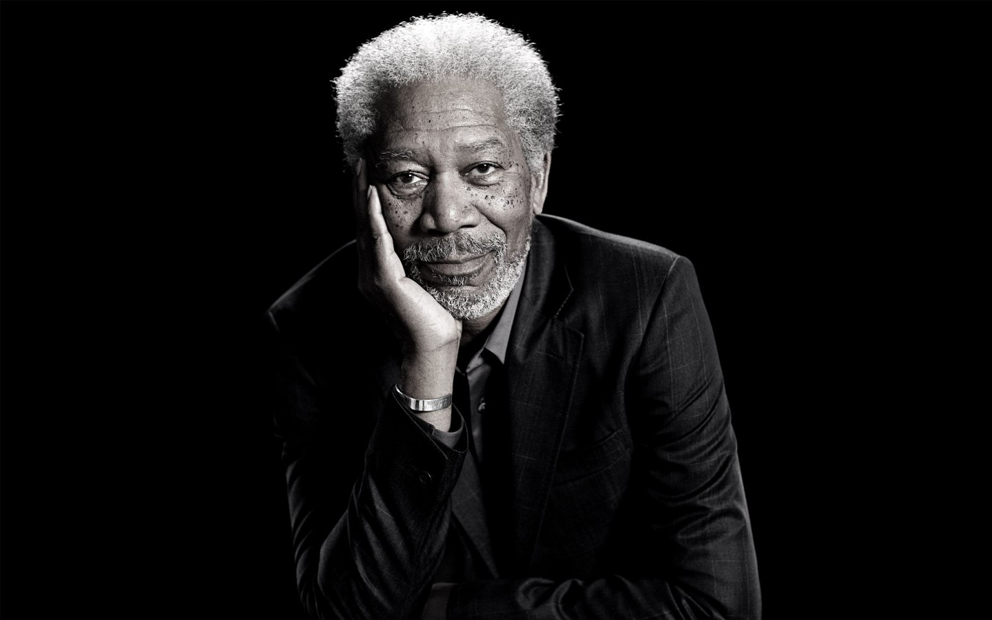 Morgan Freeman Portrait Wallpaper for Desktop 1440x900