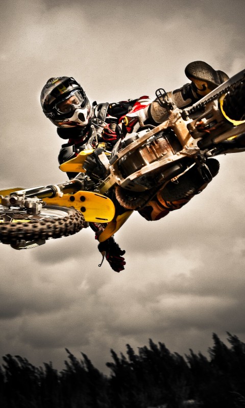 Motocross Jump Wallpaper for HTC Desire HD