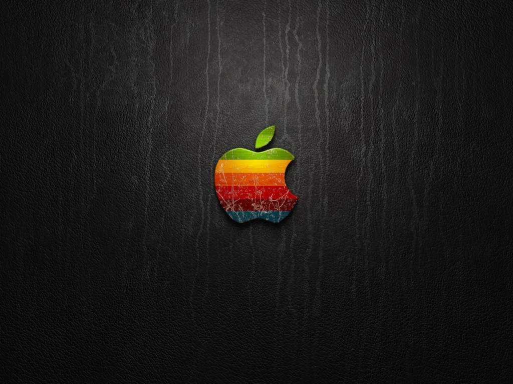 Multicolored Apple Logo Wallpaper for Desktop 1024x768