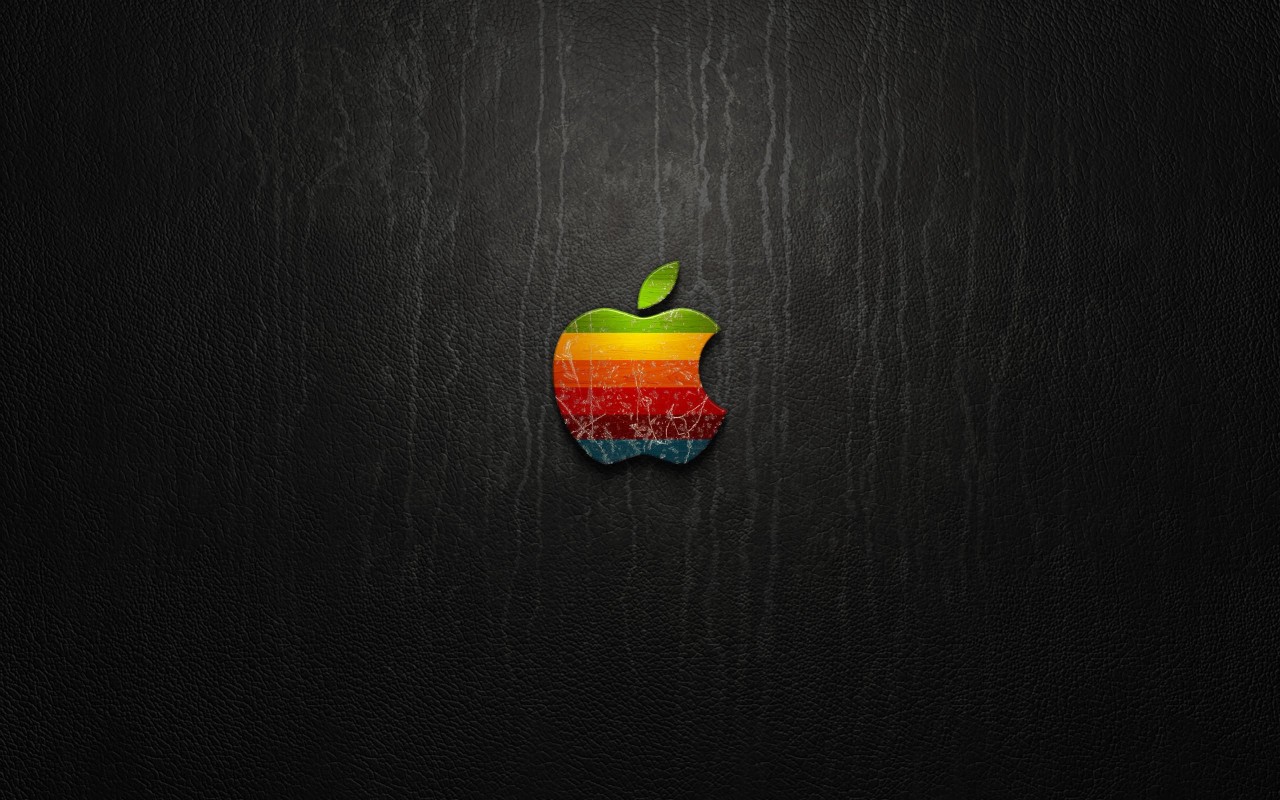 Multicolored Apple Logo Wallpaper for Desktop 1280x800