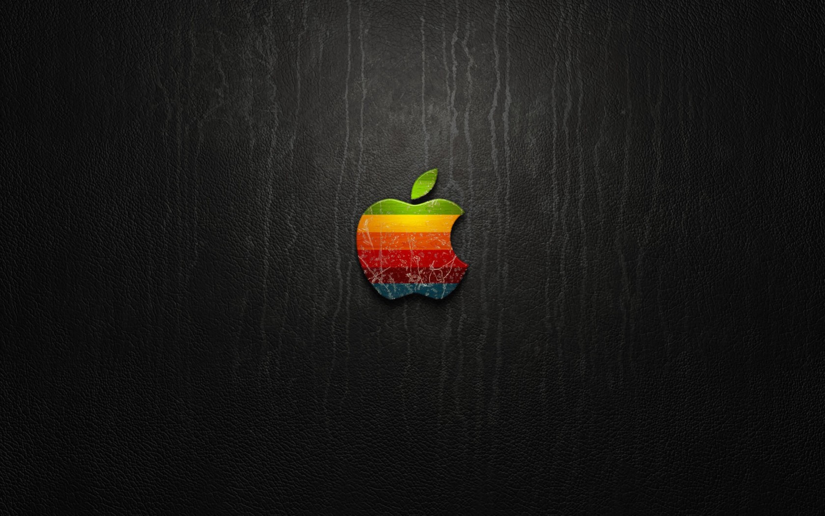 Multicolored Apple Logo Wallpaper for Desktop 1680x1050