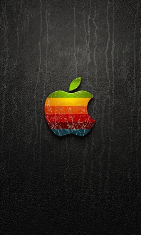 Multicolored Apple Logo Wallpaper for SAMSUNG Galaxy S3 Mini