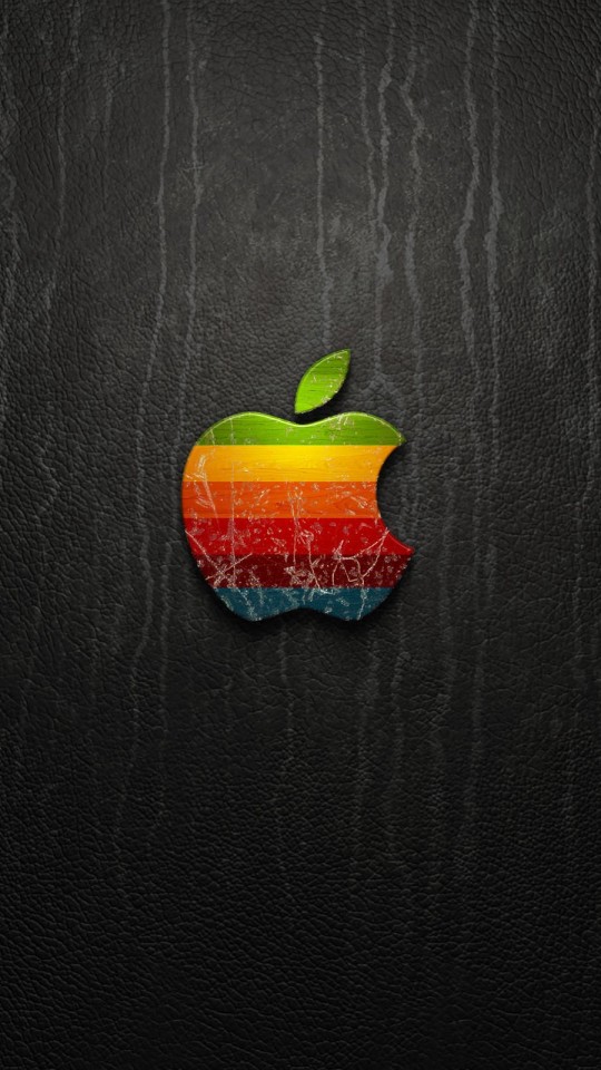 Multicolored Apple Logo Wallpaper for SAMSUNG Galaxy S4 Mini